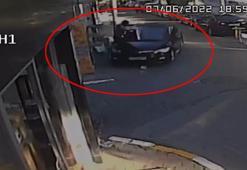 Önce ezmeye çalıştı sonra otomobille iş yerine daldı