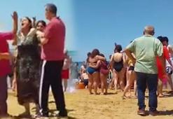 Sarıyer’de plajda korku dolu anlar! Şoka giren kadını defalarca tokatladı