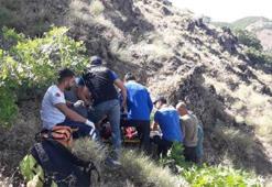 Tunceli'de kayalıklardan düşen çoban, hastanelik oldu