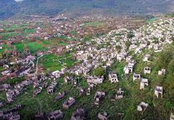 Muğla'nın 'hayalet köyü', havadan görüntülendi
