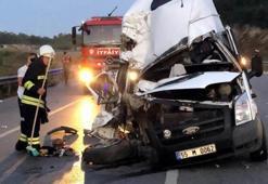 Samsun'da minibüs tırla çarpıştı: 1 ölü
