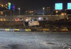 Kontolden çıkan otomobil refüje çıktı: 1 yaralı