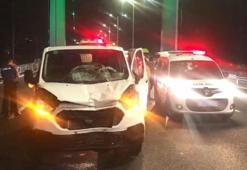 FSM Köprüsü'nde polislerin dur ihtarına uymayan sürücü iki polise çarptı