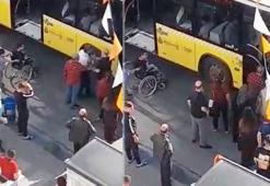 Sancaktepe'de pes dedirten olay! İETT şoförü engelli vatandaşı almadı