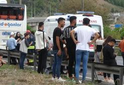 TEM'de otobüs kazası: Çok sayıda yaralı var