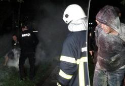 Zonguldak'ta adliye binası önünde alarm! Kendini yakmak istedi