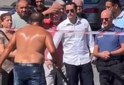 Ceza kesilen seyyar satıcı, 2 çocuğu ve kendi üzerine benzin dökerek eylem yaptı