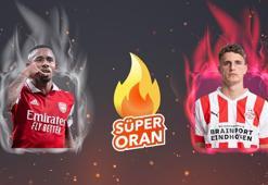 Arsenal - PSV Eindhoven maçı Tek Maç ve Canlı Bahis seçenekleriyle Misli.com’da