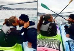 Eda Taşpınar, Boğaz'ın serin sularında aşka geldi!