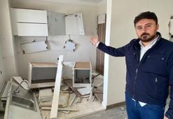 Ev sahibi 'çık' deyince çılgına döndü! Balyoz ve hilti ile dairenin altını üstüne getirdi
