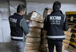 İstanbul’da büyük operasyon: Piyasa değeri 33 milyon olan kaçak tütün ele geçirildi