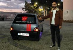 Yok böyle takas! Araçtaki ilanı gören telefona sarılıyor
