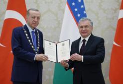 Cumhurbaşkanı Erdoğan'a Özbekistan'da en büyük devlet nişanı