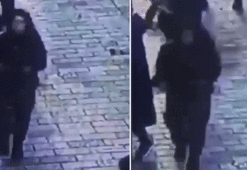 İstiklal Caddesi'nde şüpheli kadının kaçış anı kameraya yansıdı