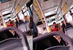 Sinir krizi geçiren yolcu otobüsü birbirine kattı! 'Oğlum yapma kalbim var'