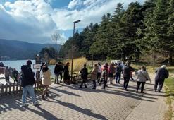 Gölcük Tabiat Parkı'nda ara tatil yoğunluğu