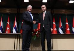 Küba Devlet Başkanı Türkiye'de! Cumhurbaşkanı Erdoğan: Ticaret hacmimizi 200 milyon dolara çıkarmayı teyit ettik