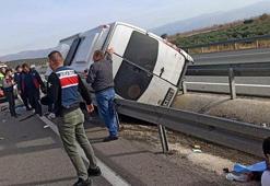 Osmaniyespor taraftarlarını taşıyan minibüs bariyerlere çarptı: 1 ölü, 10 yaralı
