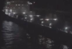 Ahırkapı açıklarındaki gemi kazası kamerada