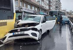 Avcılar'da zincirleme kaza! Yaralılar var
