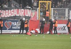 Batman Petrolspor - Şanlıurfaspor maçı saha olayları nedeniyle tatil edildi