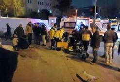 Esenler'de otobüs bekleyenlere otomobil çarptı: 1'i ağır 6 yaralı