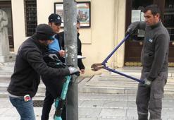 Kadıköy’de kaldırımları işgal eden skuterlar toplanmaya başladı
