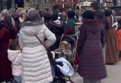 Bursa'da ucuzluk çılgınlığı...Kadınlar birbirini ezdi