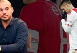 Kimse fark etmemişti! Sneijder canlı yayında açıkladı: Ajax Türk bayraklı pazubandı takmadı