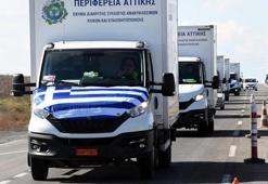 Yunanistan'dan deprem bölgesine 48 araçlık yardım malzemesi