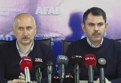Bakan Karaismailoğlu ve Bakan Kurum deprem bölgesinde! 2 ay içinde temeller atılıyor