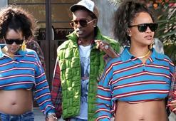 Rihanna belirginleşen karnıyla görüntülendi! Sevgilisinin kolunu bir an olsun bırakmadı