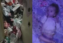 Konya'da çöp evde 1,5 yaşında kız çocuğu bulundu