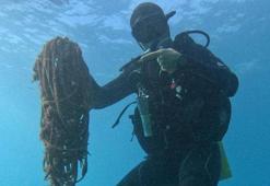 Antalya'nın falezler bölgesi 'hayalet ağlar'a teslim!