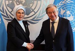 Emine Erdoğan, BM Genel Sekreteri Guterres'le görüştü