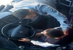 Yolcu otobüsünde hareketli anlar! Şoförü bıçakla rehin alıp aracı kaçırdı