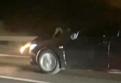 Anne, oğlu için kaput üstünde kilometrelerce yol gitti! Korku dolu anlar