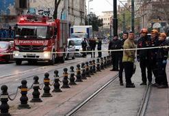 Karaköy'de metruk binada kısmi çökme! Yol trafiğe kapatıldı