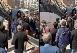 Güngören'de metruk bina araçların üzerine çöktü