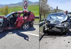 Konya'da feci kaza! Aynı yöne giden otomobiller çarpıştı: 1 ölü, 6 yaralı