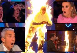 Yetenek yarışmasında kendini canlı canlı yaktı jüri de seyirciler de dehşete düştü!