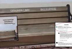 Evine götürüp aşkını ilan ettiği bankı, belediye geri istedi