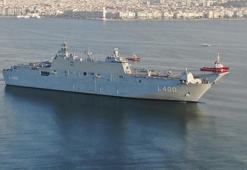 Dünyanın ilk SİHA gemisi İzmir'de: TCG Anadolu İzmir limanında havadan görüntülendi