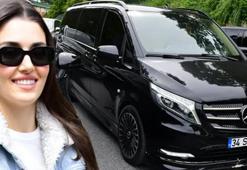 Hande Erçel park yeri bulamayınca sevgilisinin VIP aracıyla geldi!