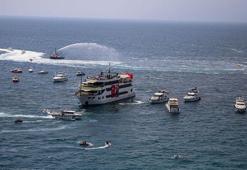 19 Mayıs coşkusu sürüyor! Onlarca deniz aracı gösteri yaptı