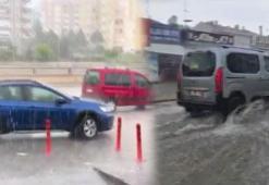 Ankara'da sağanak yağışlar etkili oldu! Araçlar yolda kaldı, iş yerlerini su bastı