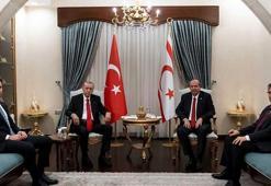 Cumhurbaşkanı Erdoğan, KKTC Cumhurbaşkanı Tatar ile görüştü