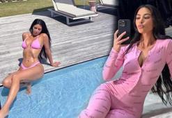 Kim Kardashian pembe bikinili pozlarını paylaştı! "42 yaşında ve hâlâ muhteşem"