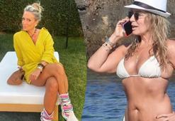 Saba Tümer'in dikkat çeken anları! Telefonu elinden düşürmedi