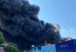 Manisa'da geri dönüşüm tesisinde yangın